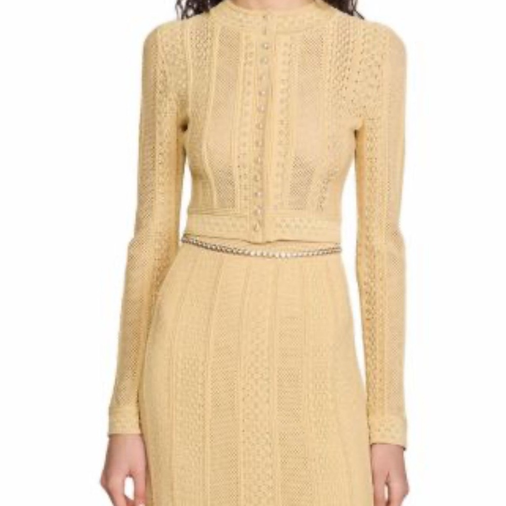 Sandro pointelle Knit Cardigan